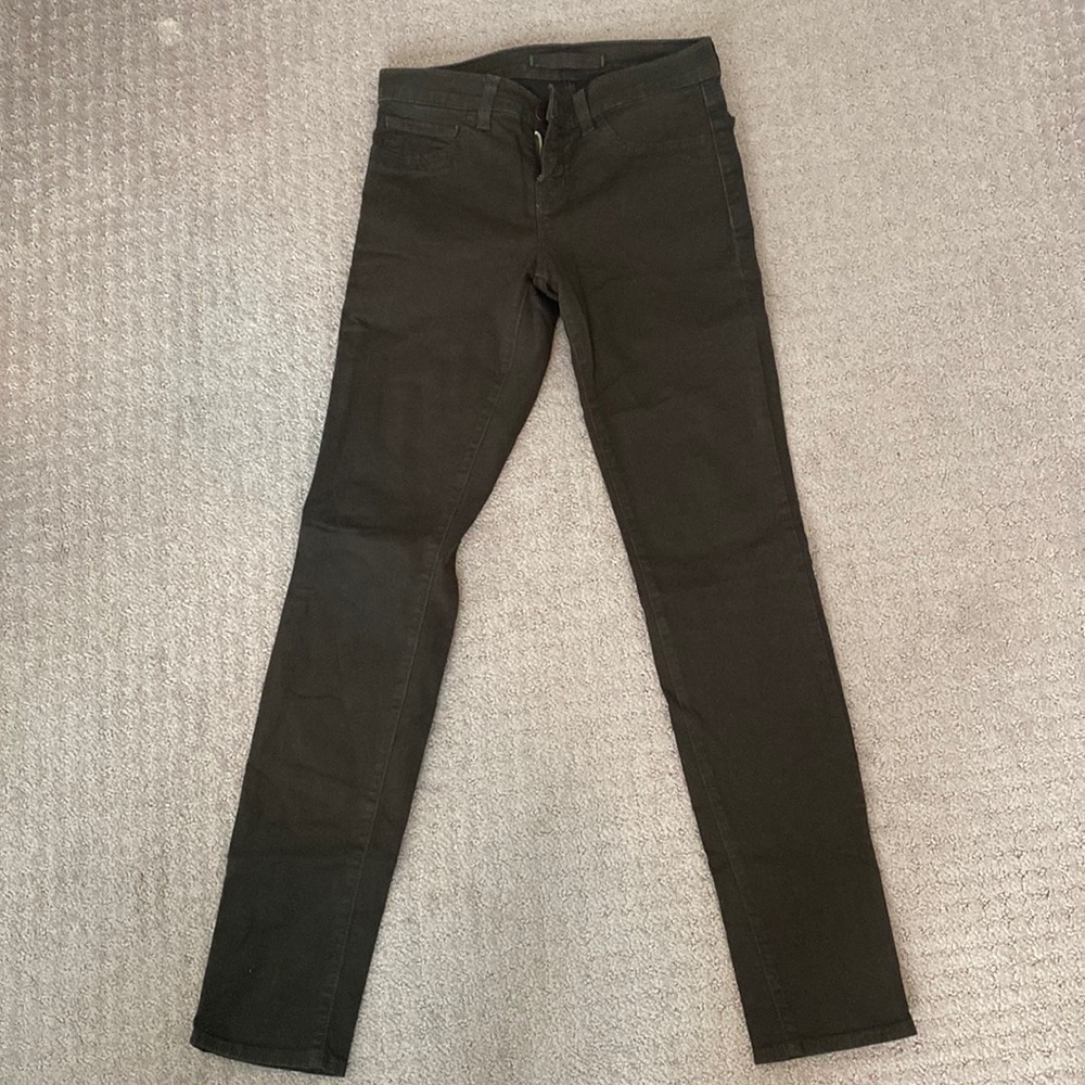 I brand skinny leg jeans army green